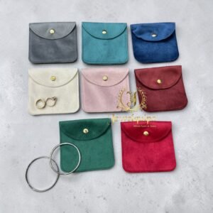 Suede Button Pouches