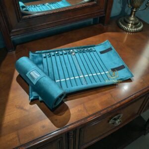 Suede Chain Folder ( Teal Green)