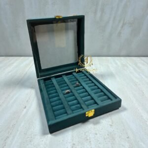 Teal Green Row Ring Stock Box