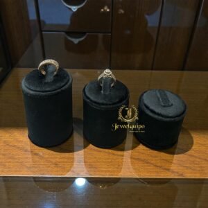Black Cylindrical Ring Stand (set of 3)