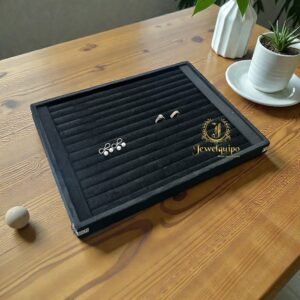 Black Suede Ring Tray (14x12x1)