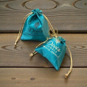 TealGreen Satin Potli ( Pack of 25)