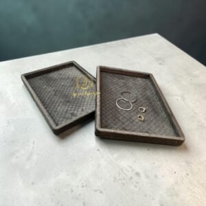 Brown Barfi Service Tray