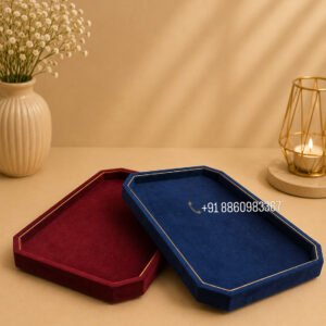 Suede Golden Service Tray