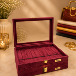 Maroon Suede Bracelet/Chain Box